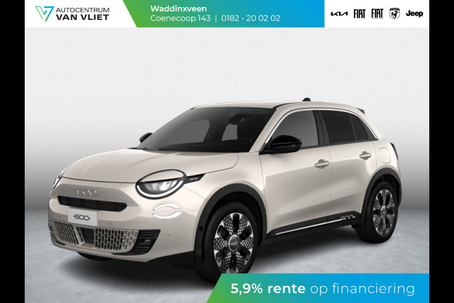 Fiat 600 1.2 Hybrid La Prima | Automaat | PDC | Adapt. Cruise | Clima | Apple Carplay | Stoelverwarming | Keyless | BSM | 18" | Camera