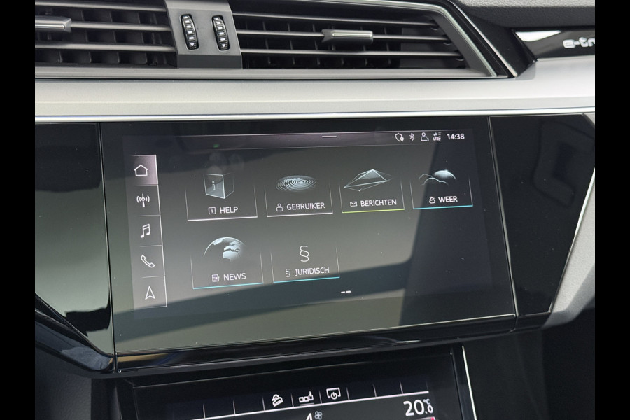 Audi e-tron 50 Quattro 313pk SOH 92% Leer Pano-dak Bang&Olufsen®-Hifi Memory Adaptieve Cruise Control Stoelverwarming DAB Elek.verst.Stoelen Led Elek.Achterklep Business Edition Plus 71kWh 1e Eigenaar Origineel Nederlandse Auto Nieuwprijs €75.963,-