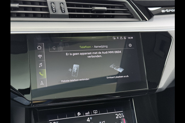 Audi e-tron 50 Quattro 313pk SOH 92% Leer Pano-dak Bang&Olufsen®-Hifi Memory Adaptieve Cruise Control Stoelverwarming DAB Elek.verst.Stoelen Led Elek.Achterklep Business Edition Plus 71kWh 1e Eigenaar Origineel Nederlandse Auto Nieuwprijs €75.963,-