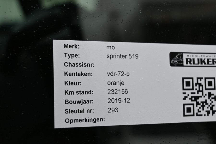 Mercedes-Benz Sprinter 519 CDI 3.0 V6 L3 Bakwagen met laadklep 3500 KG trekhaak, Dhollandia klep, Camera, Zijdeur Mercedes-Benz Sprinter 519 CDI 3.0 V6 L3 Bakwagen met laadklep 3500 KG trekhaak, Dhollandia klep, Camera, Zijdeur