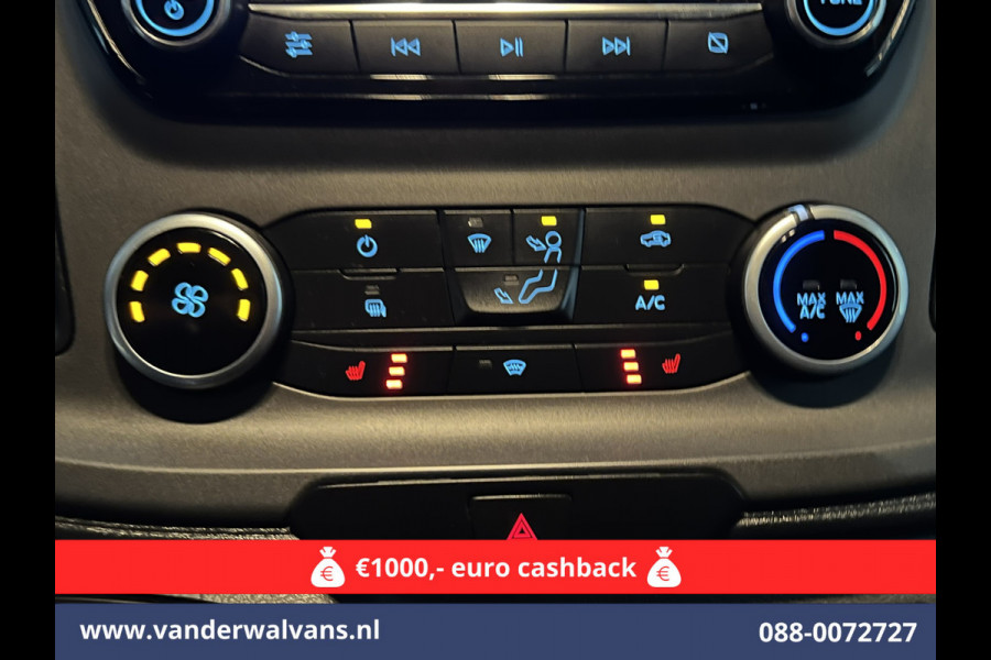 Ford Transit 2.0 TDCI 130pk L3H2 Euro6 Airco | Navigatie | Stoelverwarming | Camera | Apple Carplay | Android Auto LED, cruisecontrol, parkeersensoren, verwarmde voorruit, 2500kg trekvermogen