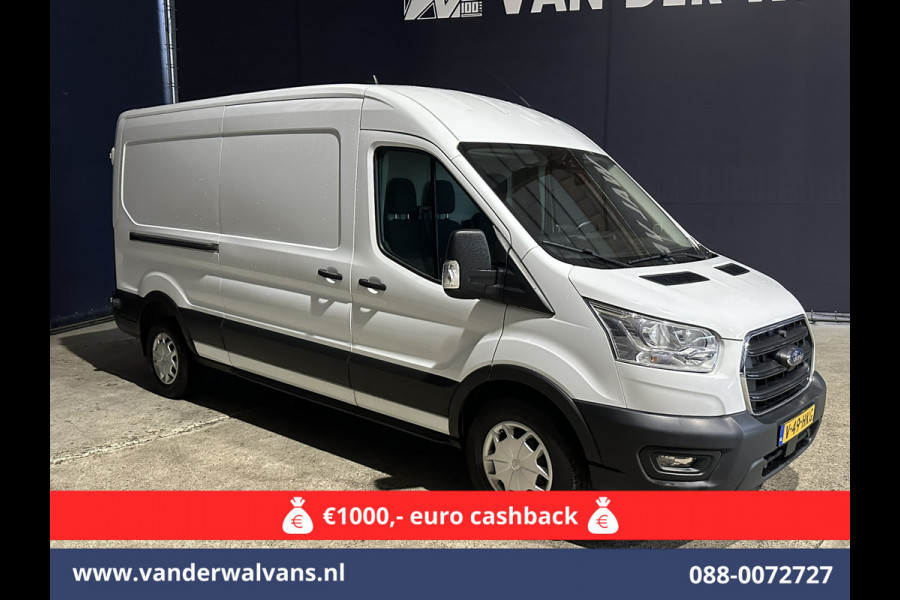 Ford Transit 2.0 TDCI 130pk L3H2 Euro6 Airco | Navigatie | Stoelverwarming | Camera | Apple Carplay | Android Auto LED, cruisecontrol, parkeersensoren, verwarmde voorruit, 2500kg trekvermogen