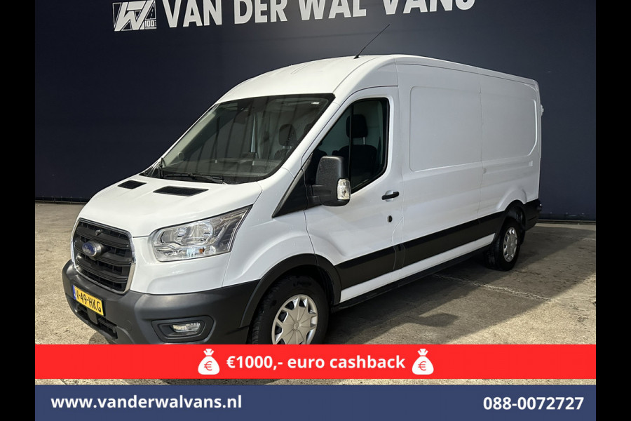 Ford Transit 2.0 TDCI 130pk L3H2 Euro6 Airco | Navigatie | Stoelverwarming | Camera | Apple Carplay | Android Auto LED, cruisecontrol, parkeersensoren, verwarmde voorruit, 2500kg trekvermogen