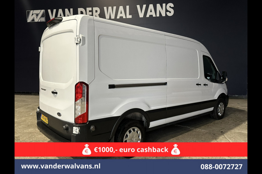 Ford Transit 2.0 TDCI 130pk L3H2 Euro6 Airco | Navigatie | Stoelverwarming | Camera | Apple Carplay | Android Auto LED, cruisecontrol, parkeersensoren, verwarmde voorruit, 2500kg trekvermogen