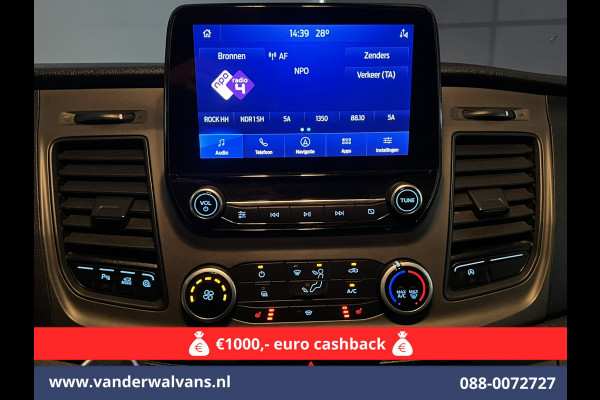 Ford Transit 2.0 TDCI 130pk L3H2 Euro6 Airco | Navigatie | Stoelverwarming | Camera | Apple Carplay | Android Auto LED, cruisecontrol, parkeersensoren, verwarmde voorruit, 2500kg trekvermogen