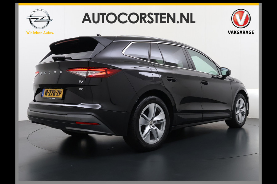 Škoda ENYAQ iV 80 First Edition SOH 92% Leder + Mermory Adap.Cruise 360°Camera Navi Ecc Apple Carplay Android Auto Stoel+Stuurverwarming Lane Assist Elek.Achterklep DAB+ Led
