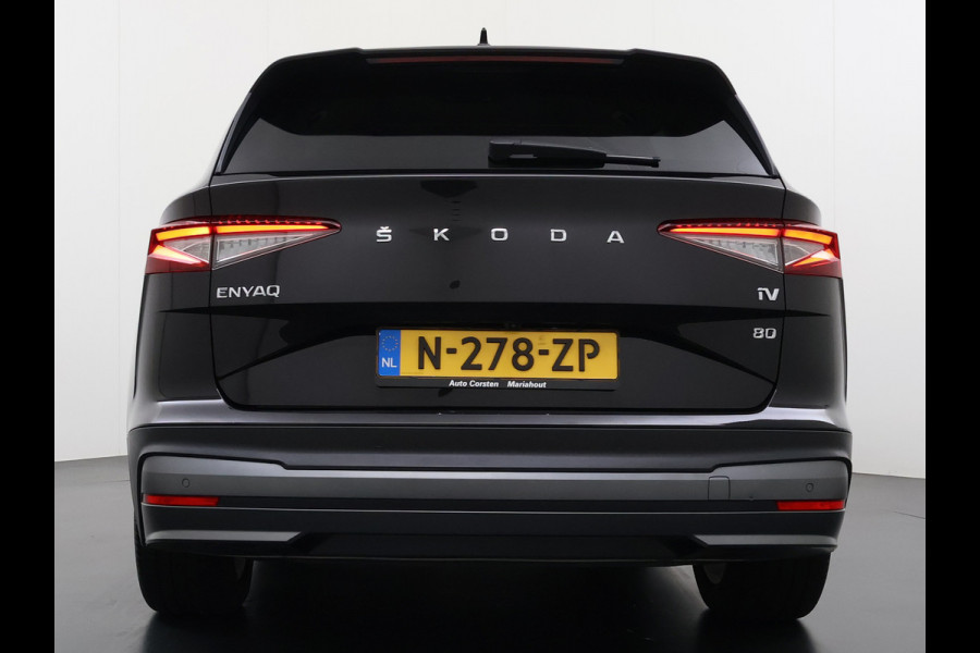 Škoda ENYAQ iV 80 First Edition SOH 92% Leder + Mermory Adap.Cruise 360°Camera Navi Ecc Apple Carplay Android Auto Stoel+Stuurverwarming Lane Assist Elek.Achterklep DAB+ Led