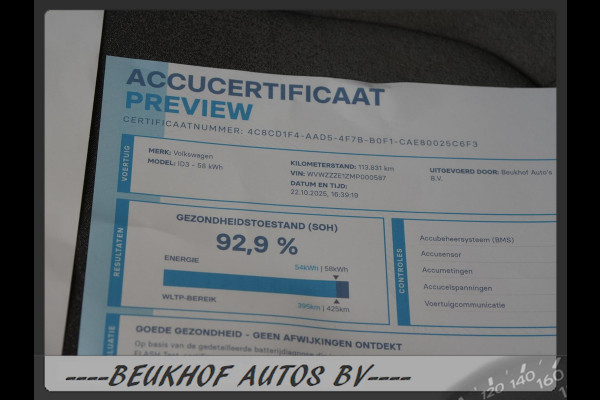 Volkswagen ID.3 First Plus 58 kWh Soh 92.9 Carplay 10x Id3