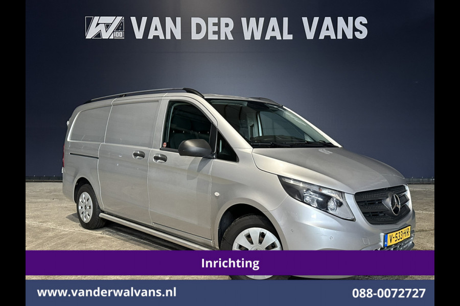 Mercedes-Benz Vito 111 CDI L2H1 inrichting Euro6 Airco | Camera | Navigatie | Cruisecontrol | Trekhaak Parkeersensoren, Sidebars, Bijrijdersbank