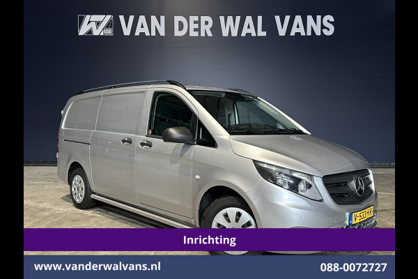 Mercedes-Benz Vito 111 CDI L2H1 inrichting Euro6 Airco | Camera | Navigatie | Cruisecontrol | Trekhaak Parkeersensoren, Sidebars, Bijrijdersbank