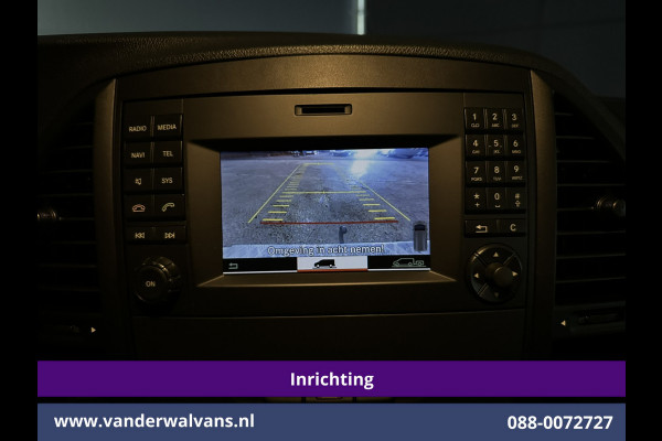 Mercedes-Benz Vito 111 CDI L2H1 inrichting Euro6 Airco | Camera | Navigatie | Cruisecontrol | Trekhaak Parkeersensoren, Sidebars, Bijrijdersbank