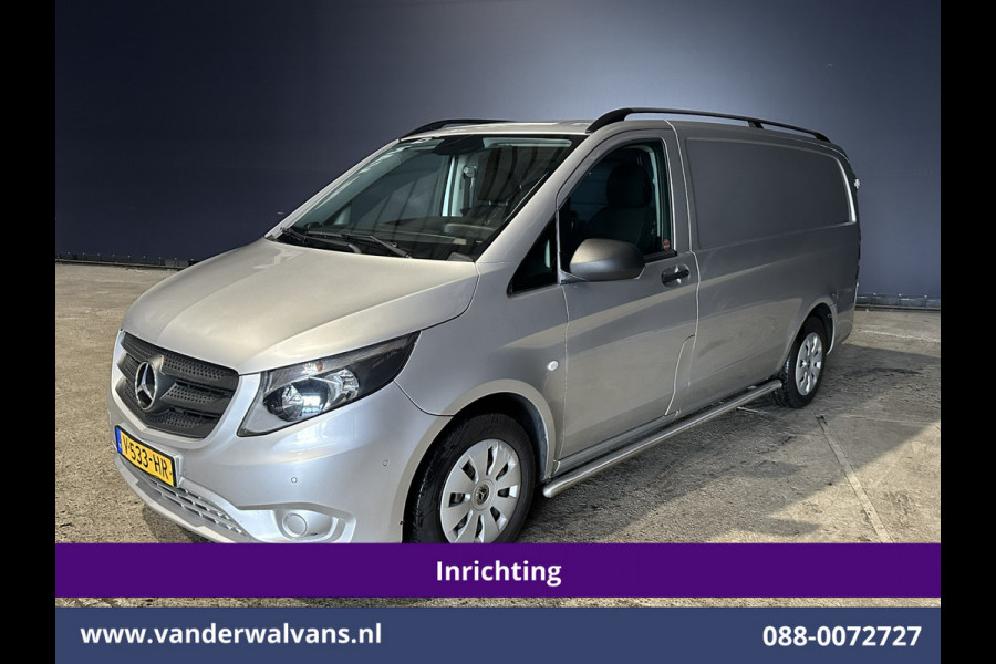 Mercedes-Benz Vito 111 CDI L2H1 inrichting Euro6 Airco | Camera | Navigatie | Cruisecontrol | Trekhaak Parkeersensoren, Sidebars, Bijrijdersbank