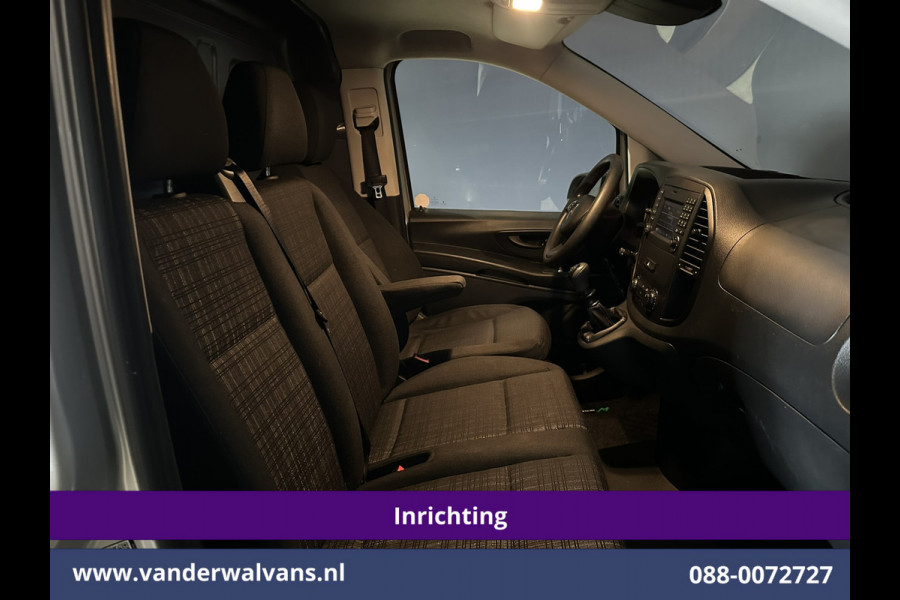 Mercedes-Benz Vito 111 CDI L2H1 inrichting Euro6 Airco | Camera | Navigatie | Cruisecontrol | Trekhaak Parkeersensoren, Sidebars, Bijrijdersbank