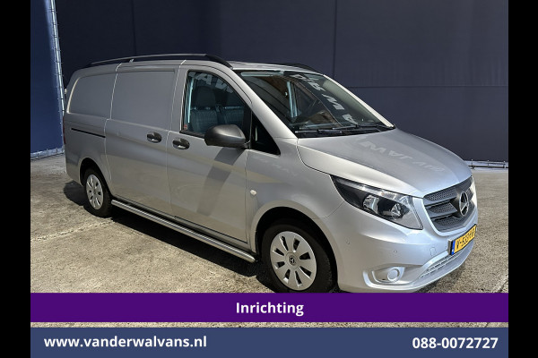 Mercedes-Benz Vito 111 CDI L2H1 inrichting Euro6 Airco | Camera | Navigatie | Cruisecontrol | Trekhaak Parkeersensoren, Sidebars, Bijrijdersbank