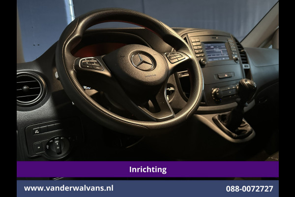Mercedes-Benz Vito 111 CDI L2H1 inrichting Euro6 Airco | Camera | Navigatie | Cruisecontrol | Trekhaak Parkeersensoren, Sidebars, Bijrijdersbank