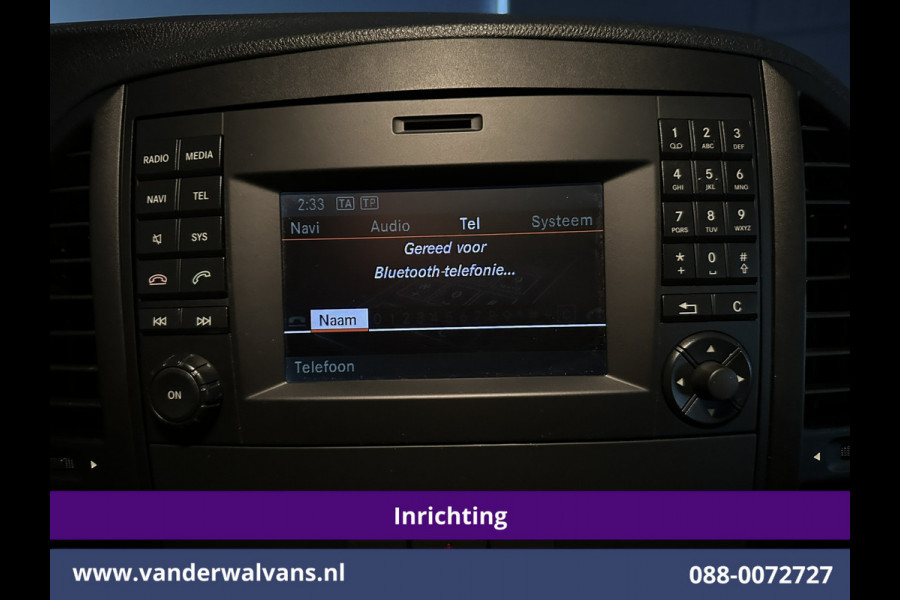 Mercedes-Benz Vito 111 CDI L2H1 inrichting Euro6 Airco | Camera | Navigatie | Cruisecontrol | Trekhaak Parkeersensoren, Sidebars, Bijrijdersbank