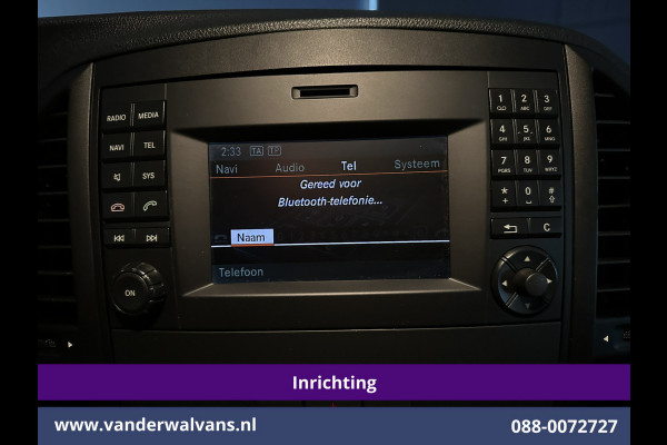 Mercedes-Benz Vito 111 CDI L2H1 inrichting Euro6 Airco | Camera | Navigatie | Cruisecontrol | Trekhaak Parkeersensoren, Sidebars, Bijrijdersbank