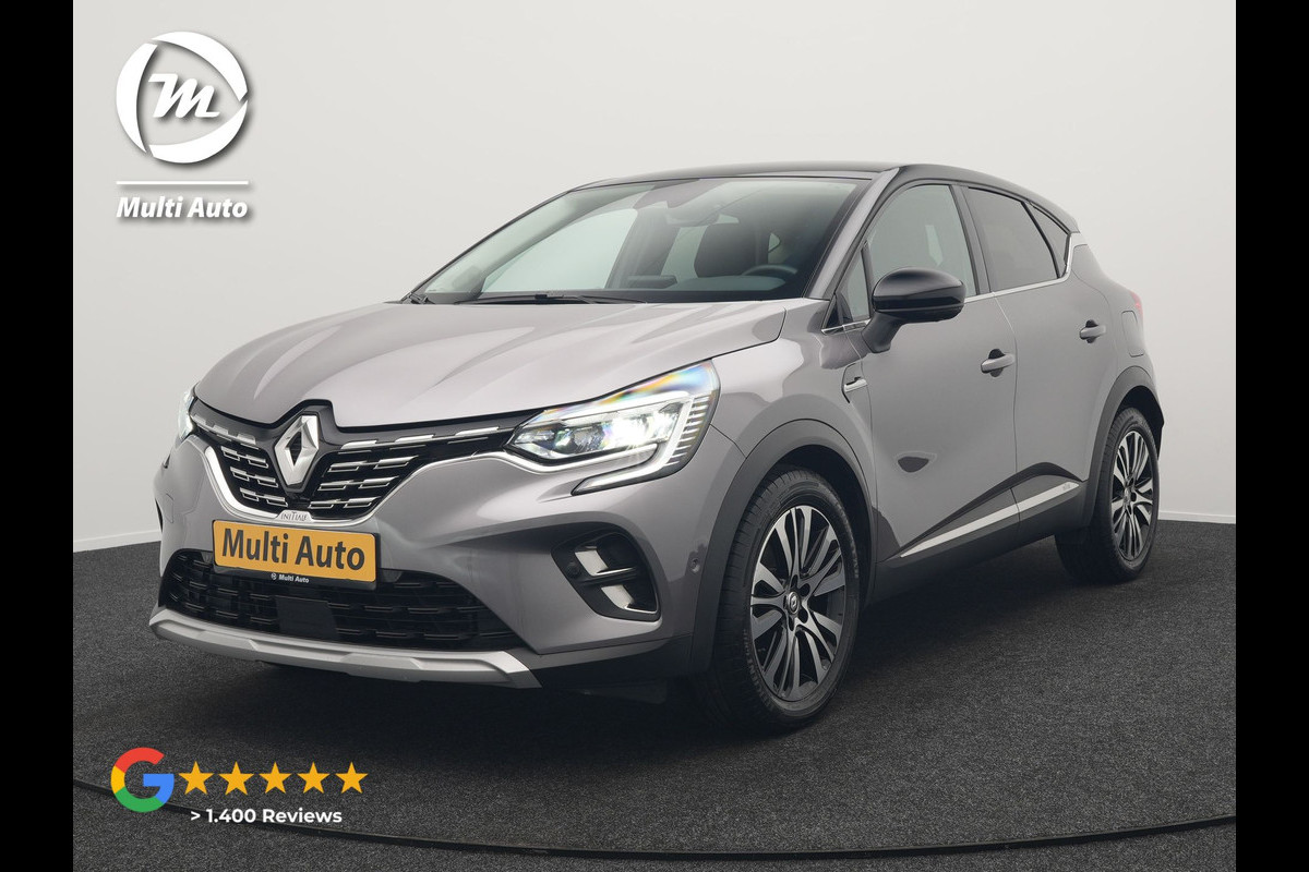Renault Captur 1.6 E-Tech Initiale Paris Plug In Hybrid 160pk Dealer O.H PHEV | Adaptive Cruise | 360 Camera | Lederen Sportstoelen Verwarmd | Stuur Verwarmd | Blis | Keyless | Navigatie | DAB | 18"L.M |