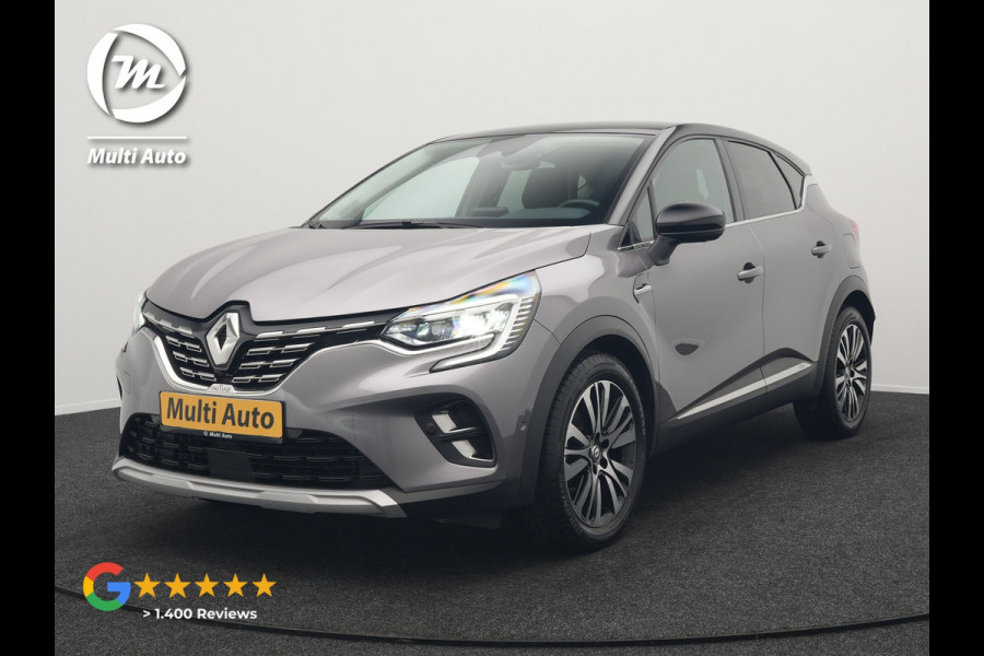 Renault Captur 1.6 E-Tech Initiale Paris Plug In Hybrid 160pk Dealer O.H PHEV | Adaptive Cruise | 360 Camera | Lederen Sportstoelen Verwarmd | Stuur Verwarmd | Blis | Keyless | Navigatie | DAB | 18"L.M |