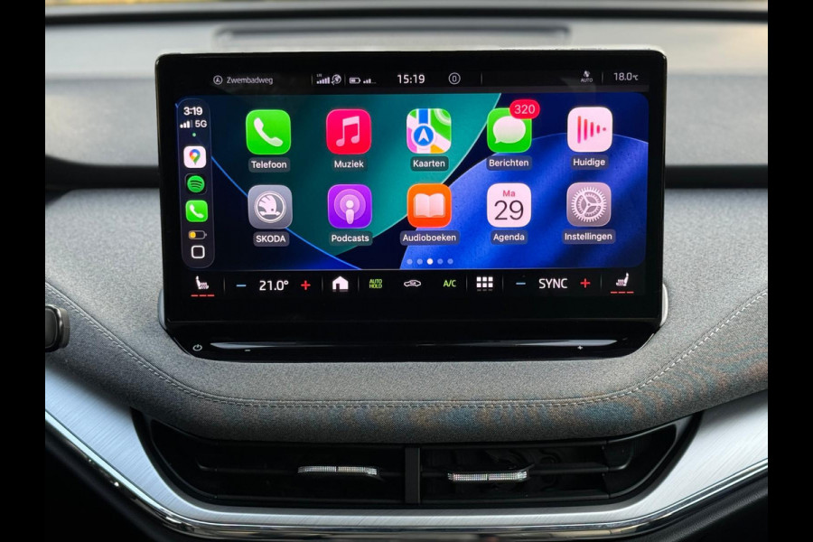 Škoda ENYAQ iV 80, panoramadak, achteruitrijcamera, stoel-stuurverwarming, 1/2 leder, vele opties,, eerste eigenaar