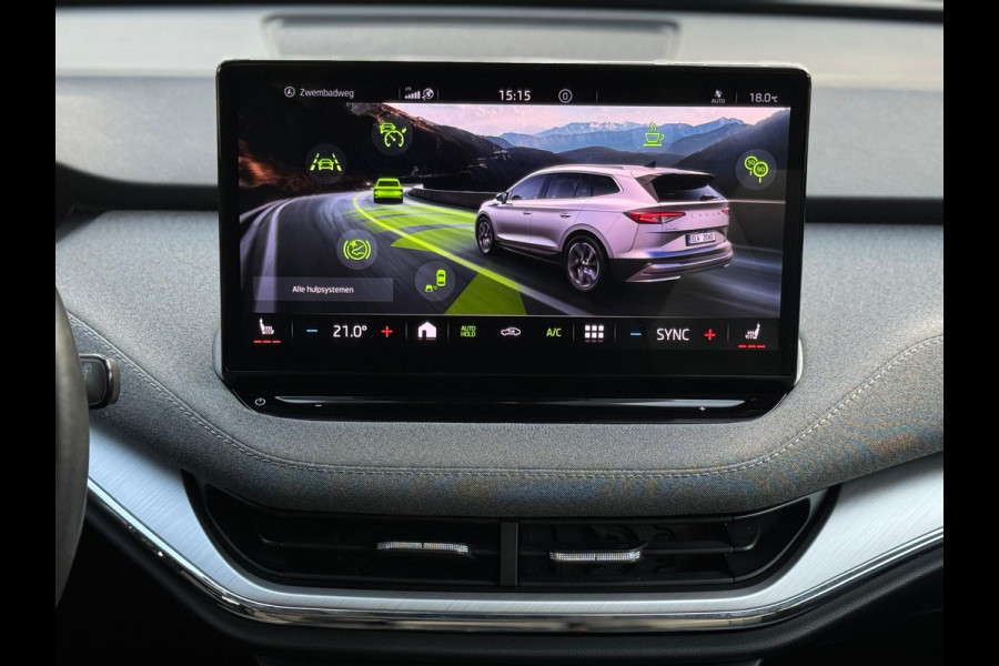 Škoda ENYAQ iV 80, panoramadak, achteruitrijcamera, stoel-stuurverwarming, 1/2 leder, vele opties,, eerste eigenaar