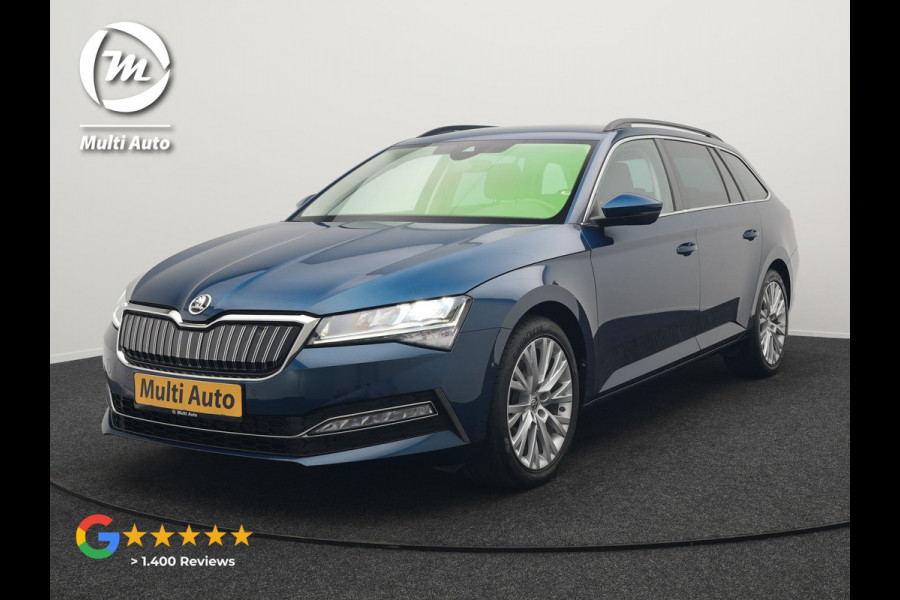Škoda Superb Combi 1.4 TSI iV Ambition Plug In Hybrid 218pk Dealer O.H PHEV | Adaptive Cruise | Camera | Stoelen & Stuur Verwarmd | Canton Audio | Apple Carplay | Blis | Keyless | Navigatie | Virtual | DAB |
