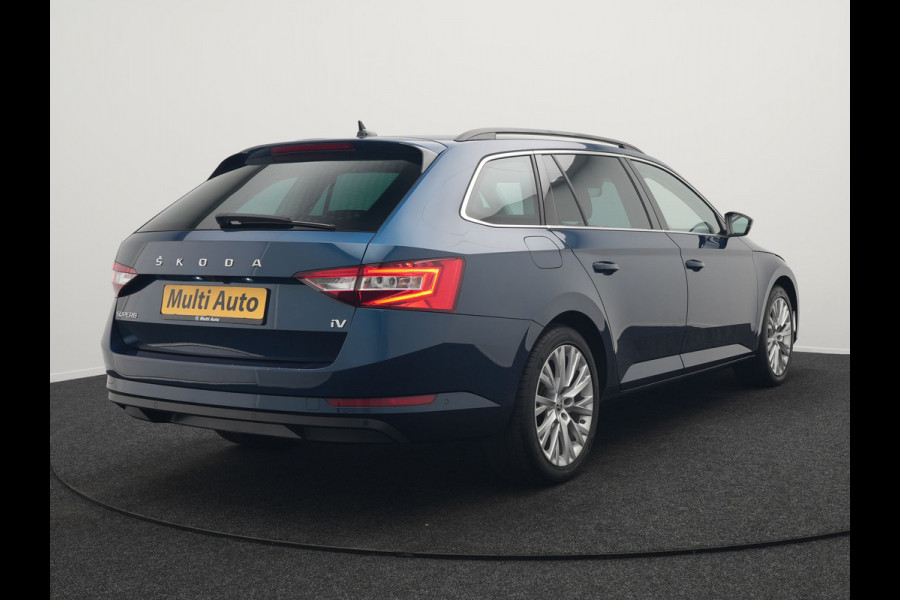 Škoda Superb Combi 1.4 TSI iV Ambition Plug In Hybrid 218pk Dealer O.H PHEV | Adaptive Cruise | Camera | Stoelen & Stuur Verwarmd | Canton Audio | Apple Carplay | Blis | Keyless | Navigatie | Virtual | DAB |