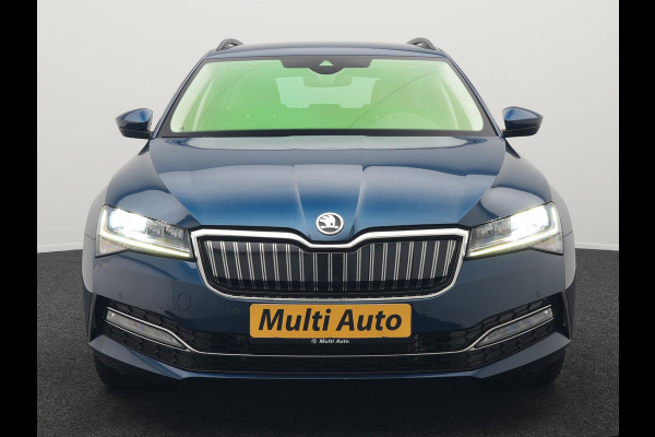 Škoda Superb Combi 1.4 TSI iV Ambition Plug In Hybrid 218pk Dealer O.H PHEV | Adaptive Cruise | Camera | Stoelen & Stuur Verwarmd | Canton Audio | Apple Carplay | Blis | Keyless | Navigatie | Virtual | DAB |