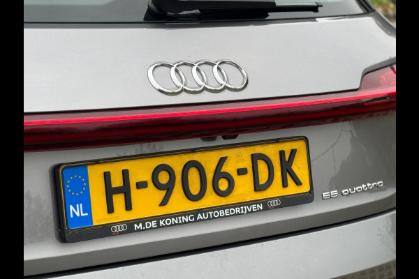 Audi e-tron E-tron 55 quattro 408 pk advanced Pro S Line Plus 95 kWh, SOH 94,6 %, camera , trekhaak,lederen sportinterieur