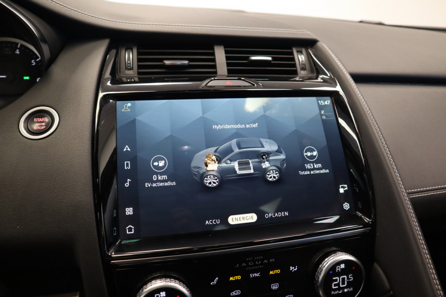 Jaguar E-Pace 1.5 P300e AWD R-Dynamic SE Black Pack ACC Suedecloth hemel Jaguar E-Pace 1.5 P300e AWD R-Dynamic SE Black Pack ACC Suedecloth hemel