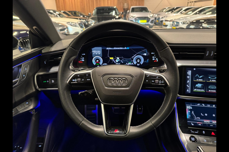 Audi A7 Sportback 50 TFSI e 299PK Quattro 3X S-Line, Virtual Cockpit, Pano, Black Optik, ACC, Hud, 360 Cam, B&O, Leder, Onderhoud Audi A7 Sportback 50 TFSI e 299PK Quattro 3X S-Line, Virtual Cockpit, Pano, Black Optik, ACC, Hud, 360 Cam, B&O, Leder, Onderhoud