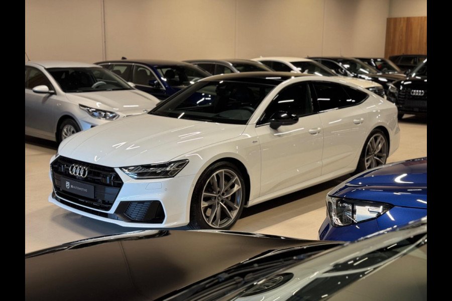 Audi A7 Sportback 50 TFSI e 299PK Quattro 3X S-Line, Virtual Cockpit, Pano, Black Optik, ACC, Hud, 360 Cam, B&O, Leder, Onderhoud Audi A7 Sportback 50 TFSI e 299PK Quattro 3X S-Line, Virtual Cockpit, Pano, Black Optik, ACC, Hud, 360 Cam, B&O, Leder, Onderhoud