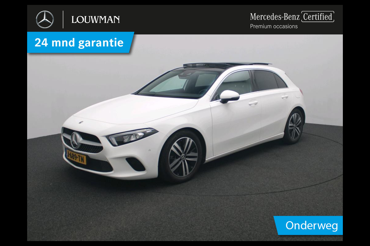 Mercedes-Benz A-Klasse 160 Business Solution Luxury Panorama Schuif-Kanteldak | Sfeerverlichting | Achteruitrijcamera | Stoelverwarming voor | Buitenspiegels elektrisch inklapbaar. Inclusief 24 maanden MB Certified garantie voor Europa. Mercedes-Benz A-Klasse 160 Business Solution Luxury Panorama Schuif-Kanteldak | Sfeerverlichting | Achteruitrijcamera | Stoelverwarming voor | Buitenspiegels elektrisch inklapbaar. Inclusief 24 maanden MB Certified garantie voor Europa.