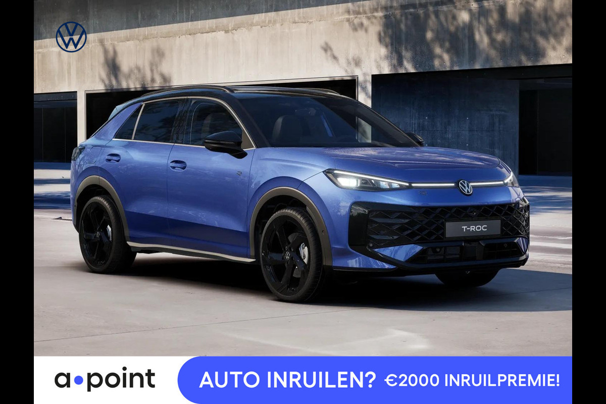 Volkswagen T-Roc R-Line First Edition 1.5 eTSI 110 kW / 150 PK SUV | Panoramaschuif-kanteldak | Assistance Pakket | Trekhaak | Black Style Pakket | Koplampverlichting matrix-led (IQ.LIGHT) | Elek. achterklep | Zwart dak