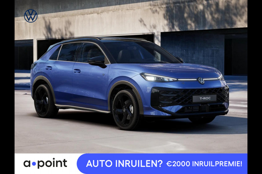 Volkswagen T-Roc R-Line First Edition 1.5 eTSI 110 kW / 150 PK SUV | Panoramaschuif-kanteldak | Assistance Pakket | Trekhaak | Black Style Pakket | Koplampverlichting matrix-led (IQ.LIGHT) | Elek. achterklep | Zwart dak
