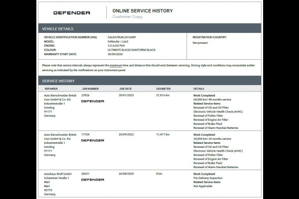 Land Rover Defender 110 3.0 P400 HSE 7-pers Pano Trekh ACC 22inch HUD Standkachel
