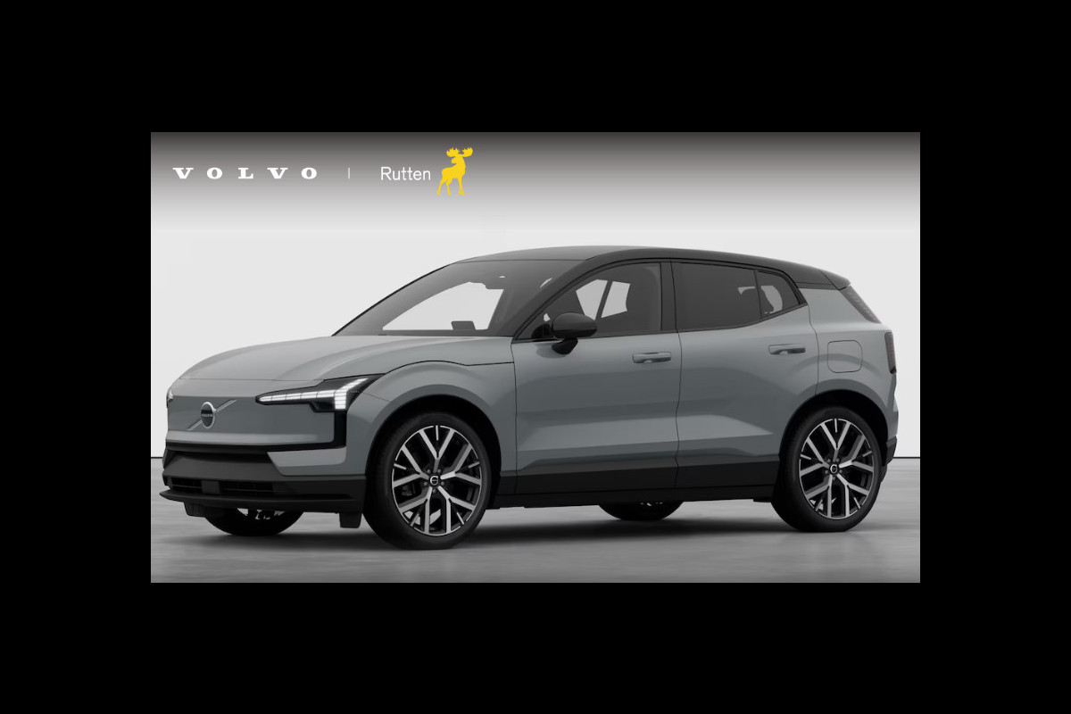 Volvo EX30 272PK Automaat Single Ext. Range Plus Europa / Elektrische stoelen met geheugen / Stoel - en stuurwielverwarming / Harman Kardon audio / Elektrische achterklep / Keyless entry / Adaptieve Cruise Control / BLIS / Dodehoek Detectie / Parkeersensoren voor en achter / Achteruitrijcamera / Warmtepomp / Google Services/