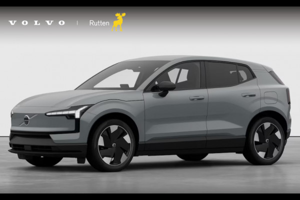 Volvo EX30 272PK Automaat Single Ext. Range Plus Europa / Elektrische stoelen met geheugen / Stoel - en stuurwielverwarming / Harman Kardon audio / Elektrische achterklep / Keyless entry / Adaptieve Cruise Control / BLIS / Dodehoek Detectie / Parkeersensoren voor en achter / Achteruitrijcamera / Warmtepomp / Google Services/