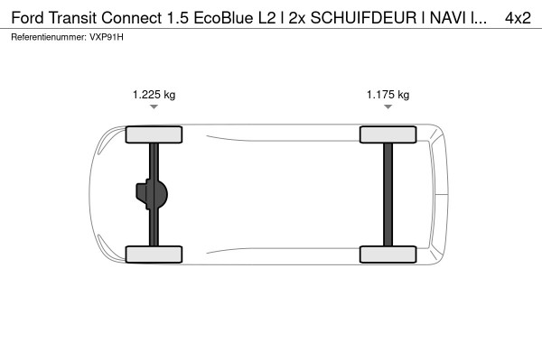 Ford Transit Connect 1.5 EcoBlue L2 l 2x SCHUIFDEUR l NAVI l AUTOMAAT l TREKHAAK