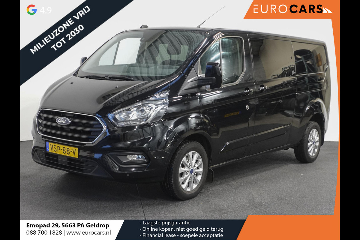Ford Transit Custom 300 2.0 TDCI L2H1 Limited Dubbele cabine Automaat Navigatie Airco 2 Schuifdeuren Trekhaak Carplay