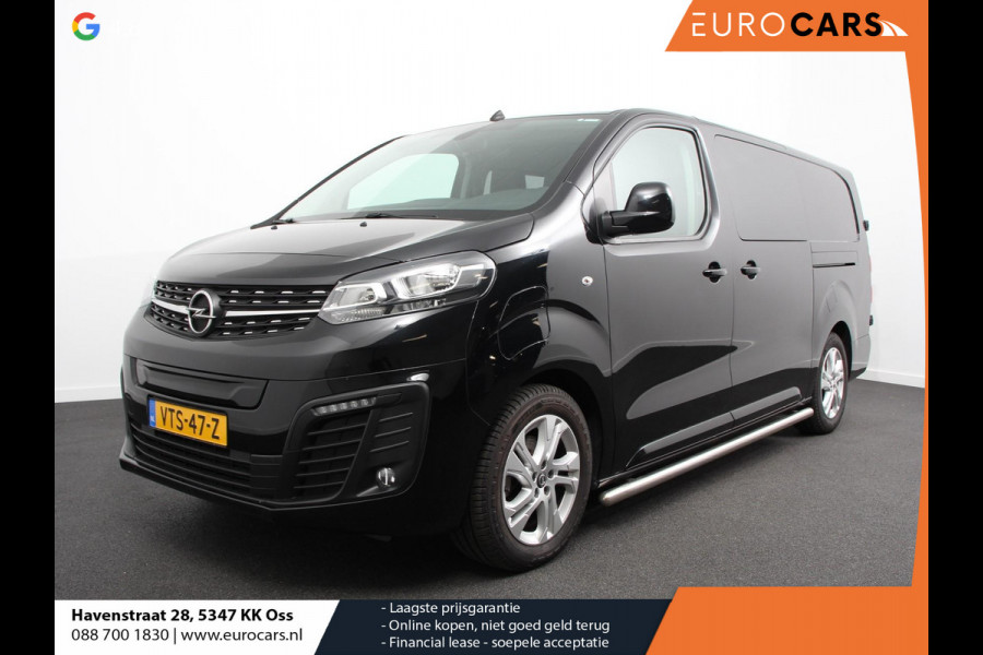 Opel Vivaro-e L3 75 kWh Automaat 6-Persoons Dubbele Cabine Lang | Navigatie | Airco | 2 x Schuifdeur | Lichtmetalen velgen| Cruise Control | Side Bars | Bumpers in kleur Opel Vivaro-e L3 75 kWh Automaat 6-Persoons Dubbele Cabine Lang | Navigatie | Airco | 2 x Schuifdeur | Lichtmetalen velgen| Cruise Control | Side Bars | Bumpers in kleur