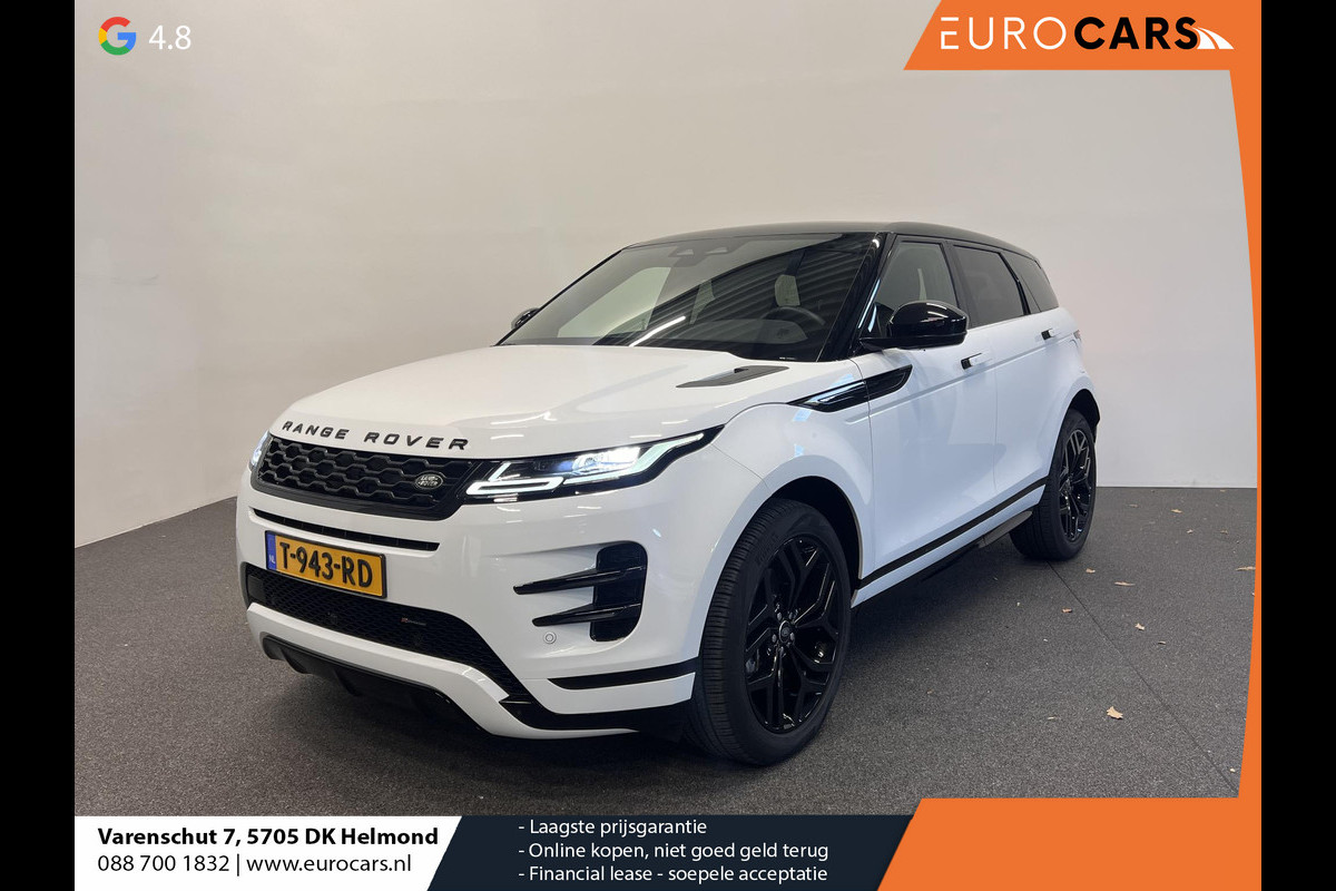 Land Rover Range Rover Evoque 1.5 P300e AWD R-Dynamic SE Panoramadak Navigatie Apple Carplay/Android Auto Camera Parkeersensoren Adaptive Cruise Control Dodehoek Assistent Elektrische achterklep Stoel- en stuurverwarming Memory stoelen Climate Control Ledverlichting Land Rover Range Rover Evoque 1.5 P300e AWD R-Dynamic SE Panoramadak Navigatie Apple Carplay/Android Auto Camera Parkeersensoren Adaptive Cruise Control Dodehoek Assistent Elektrische achterklep Stoel- en stuurverwarming Memory stoelen Climate Control Ledverlichting