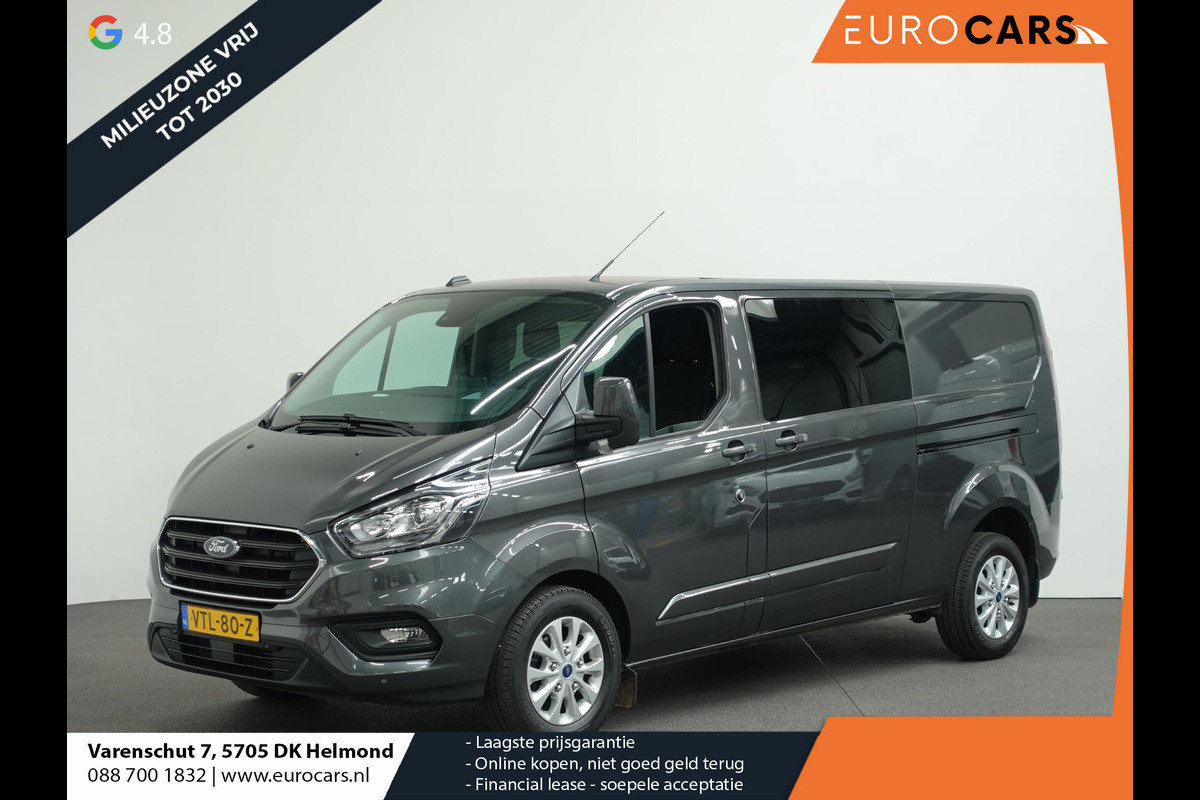 Ford Transit Custom 300 2.0 TDCI L2H1 Limited Dubbele Cabine Automaat Navigatie Airco 2 Schuifdeuren Trekhaak PDC  Carplay  DAB