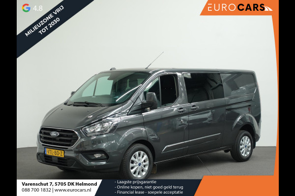 Ford Transit Custom 300 2.0 TDCI L2H1 Limited Dubbele Cabine Automaat Navigatie Airco 2 Schuifdeuren Trekhaak PDC  Carplay  DAB