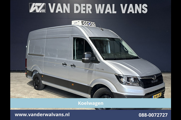 MAN TGE 2.0 TDI 177pk Automaat L3H3 L2H2 Koelwagen Vriezen -20°C tot verwarmen + 25°C Fabrieksgarantie Euro6 Airco | Camera Apple Carplay, Android Auto, Cruisecontrol, Massagestoel, Chauffeursstoel, Bijrijdersbank, 3000kg trekvermogen