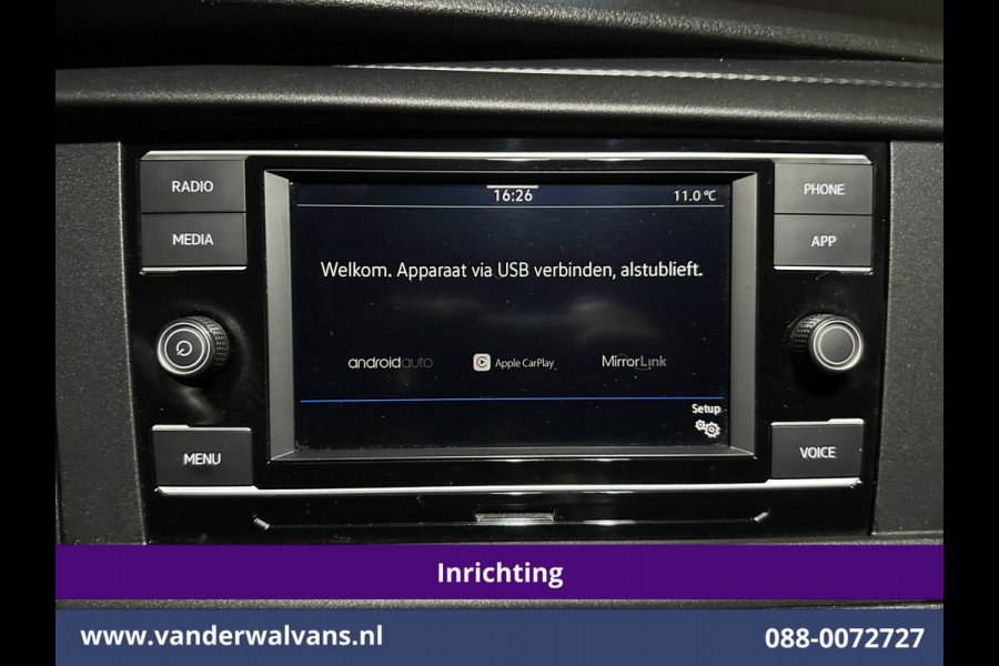 Volkswagen Transporter 2.0 TDI 150pk L2H1 Inrichting Euro6 Airco | Omvormer | Camera | 2500kg Trekhaak | Apple Carplay Android Auto, Cruisecontrol, Parkeersensoren Volkswagen Transporter 2.0 TDI 150pk L2H1 Inrichting Euro6 Airco | Omvormer | Camera | 2500kg Trekhaak | Apple Carplay Android Auto, Cruisecontrol, Parkeersensoren