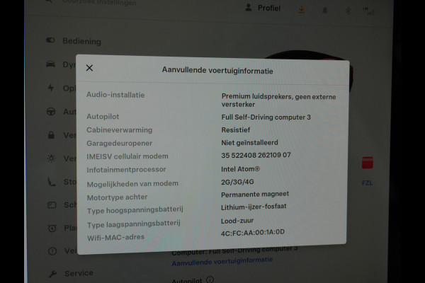 Tesla Model 3 RWD+ 60kWh 325PK LFP Licht Interieur 19"Lmv FSD-3 Comp. AutoPilot Leder PanoDak Adaptive-Cruise Lmv Camera's Elektr.-Stuur+Stoel Navi LED Comfortstoelen ACC DAB Keyless en Voorverwarmen interieur via App One-Pedal-Drive In zeer nette staat! Origineel Nederlandse auto tot 11kw laden thuis! Garantie Accu tot 30-6-2029 max 160.000km Tesla Model 3 RWD+ 60kWh 325PK LFP Licht Interieur 19"Lmv FSD-3 Comp. AutoPilot Leder PanoDak Adaptive-Cruise Lmv Camera's Elektr.-Stuur+Stoel Navi LED Comfortstoelen ACC DAB Keyless en Voorverwarmen interieur via App One-Pedal-Drive In zeer nette staat! Origineel Nederlandse auto tot 11kw laden thuis! Garantie Accu tot 30-6-2029 max 160.000km
