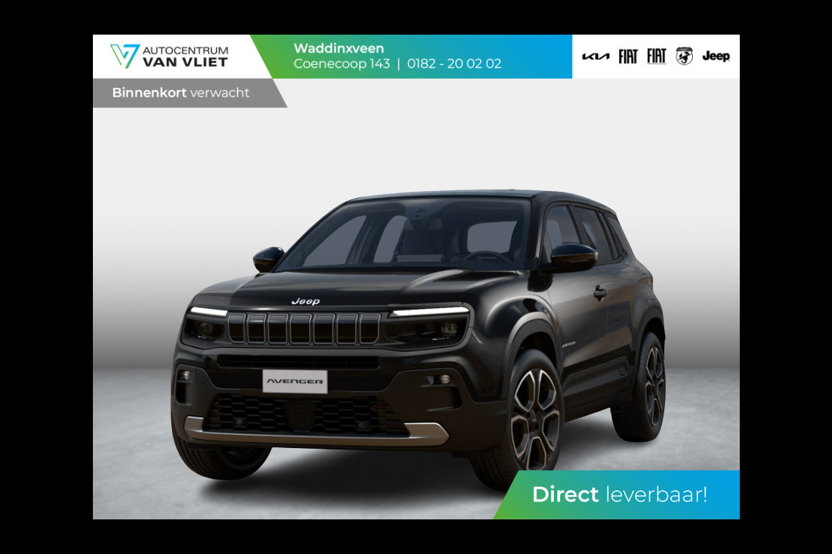 Jeep Avenger Summit 54 kWh | 17% Bijtelling | Schuif/Kanteldak | Winter Pack | infotainment&Convenience Pack | Warmtepomp Jeep Avenger Summit 54 kWh | 17% Bijtelling | Schuif/Kanteldak | Winter Pack | infotainment&Convenience Pack | Warmtepomp