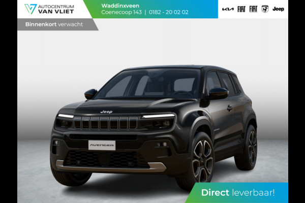 Jeep Avenger Summit 54 kWh | 17% Bijtelling | Schuif/Kanteldak | Winter Pack | infotainment&Convenience Pack | Warmtepomp Jeep Avenger Summit 54 kWh | 17% Bijtelling | Schuif/Kanteldak | Winter Pack | infotainment&Convenience Pack | Warmtepomp