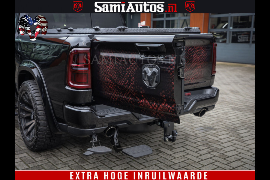 Dodge Ram COBRA EDITION | 1500 Limited Night High Output 540HP 706Nm | Massage + Full Option | De Meest Luxe en Volle Pick-Up in zijn Klas Comfortabele Dubbele Cabine met Royale 5 Zitplaatsen | BPM vrij | Nu Leverbaar uit Voorraad | Voorraad Nr 2292 - 5178 | Cobra package is meerprijs |